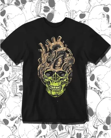 Camiseta Estampada Heart Skull 💀 Calidad Premium