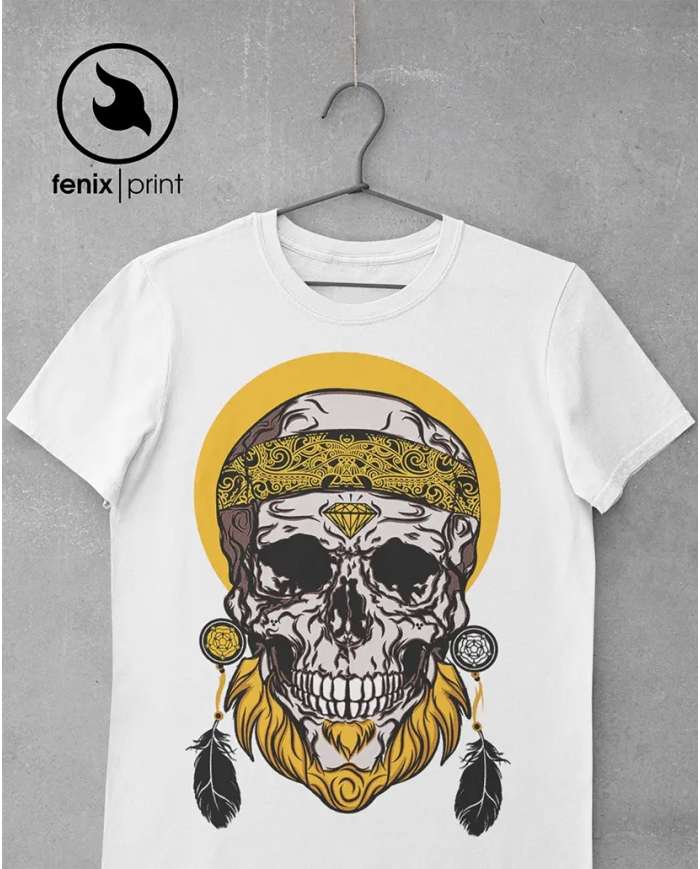 Camiseta Estampada Yellow Skull 💀 Calidad Premium