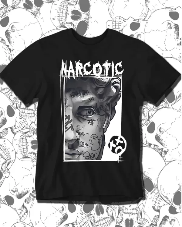 Camiseta Estampada Narcotic 👽 Calidad Premium
