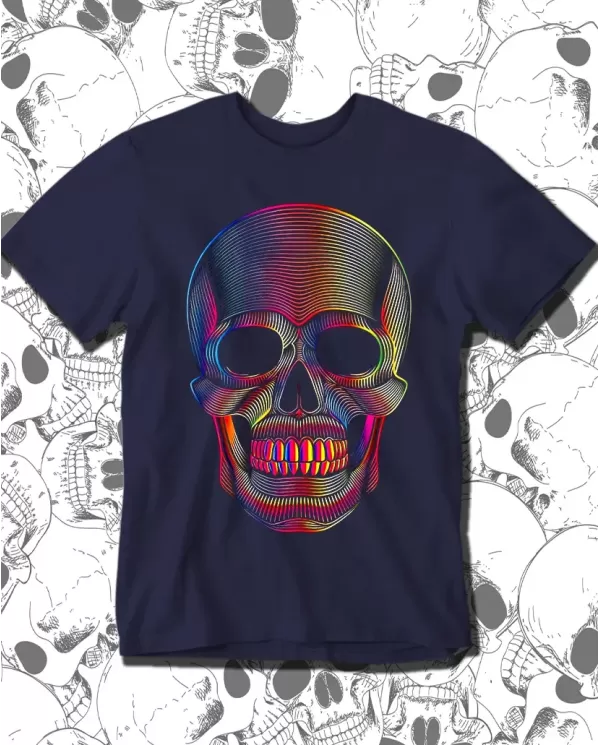 Camiseta Estampada Skull Colors 02 👽 Calidad Premium