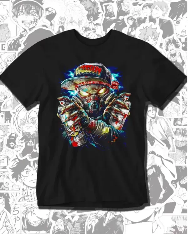 Camiseta Estampada Graffiti semitone 👽 Calidad Premium