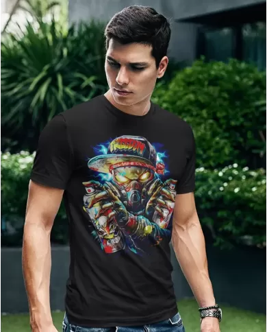 Camiseta Estampada Graffiti semitone 👽 Calidad Premium