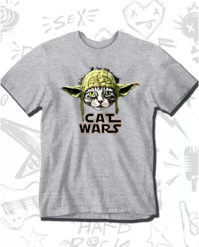 Camiseta Estampada Cat Wars 👽 Calidad Premium
