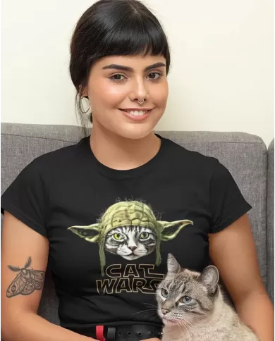 Camiseta Estampada Cat Wars 👽 Calidad Premium
