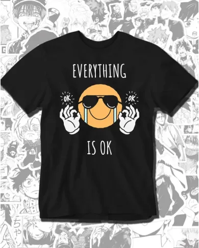 Camiseta Estampada Everything is ok 👽 Calidad Premium