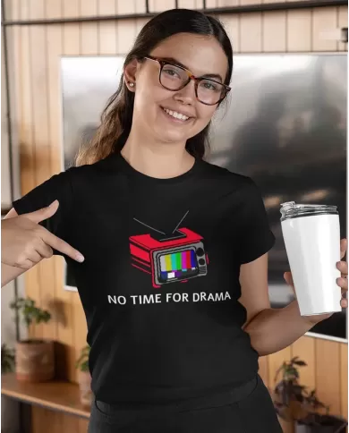 Camiseta Estampada No time for drama 👽 Calidad Premium