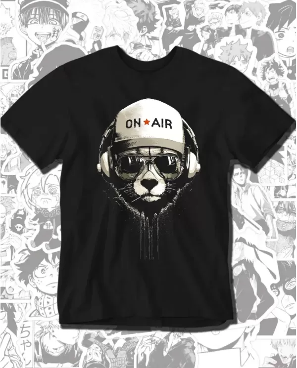Camiseta Estampada Cat On Air 👽 Calidad Premium