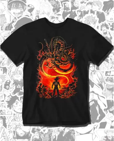 Camiseta Estampada Dragon Ball Goku Red 🍜 Calidad Premium