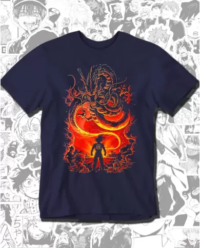 Camiseta Estampada Dragon Ball Goku Red 🍜 Calidad Premium
