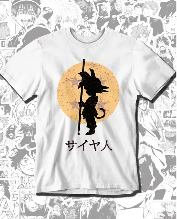 Camiseta Estampada Dragon Ball Goku Old 4 🍜 Calidad Premium