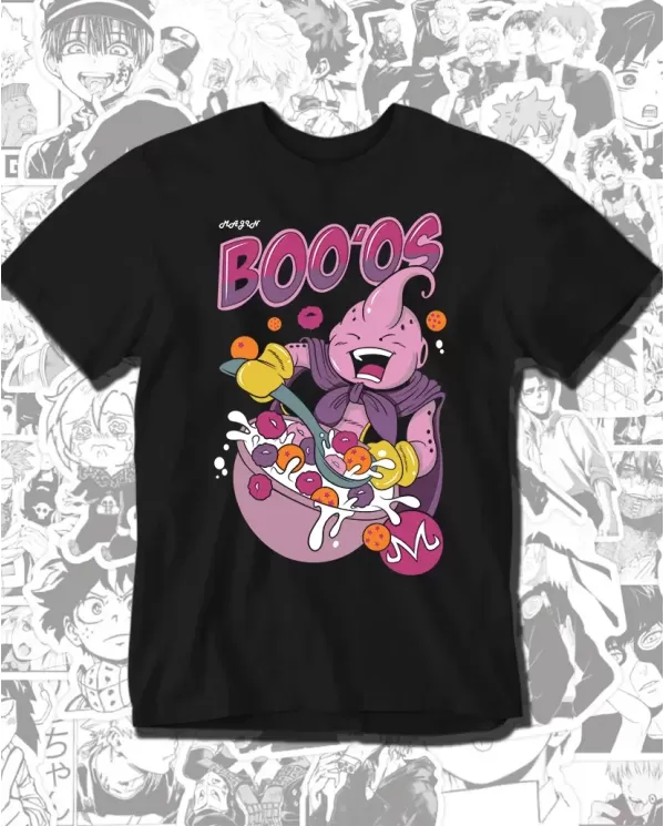 Camiseta Estampada Dragon Ball Majin Buu Booos 🍜 Calidad Premium