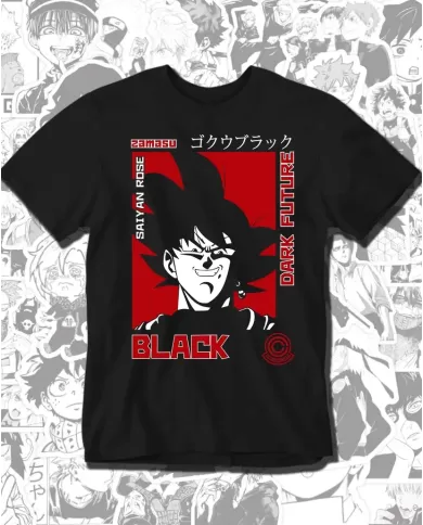 Camiseta Estampada Dragon Ball Goku Black 🍜 Calidad Premium
