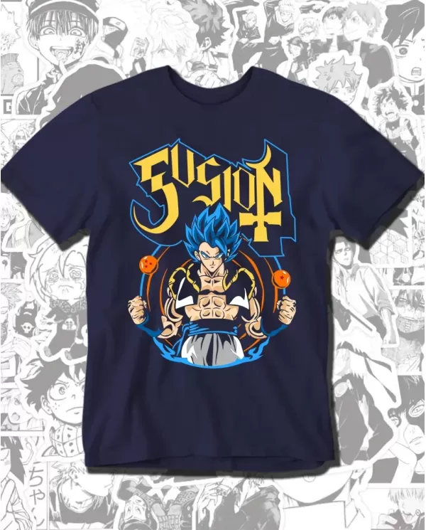 Camiseta Estampada Dragon Ball Gogeta Fusion 🍜 Calidad Premium