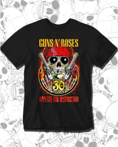 Camiseta Estampada Guns And Roses 30 Years 🤟 Calidad Premium