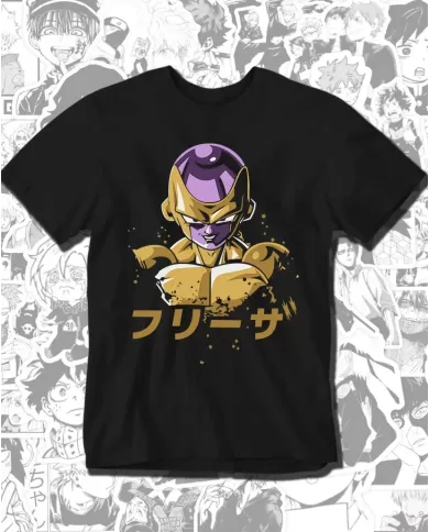 Camiseta Estampada Dragon Ball Gold Freezer 🍜 Calidad Premium