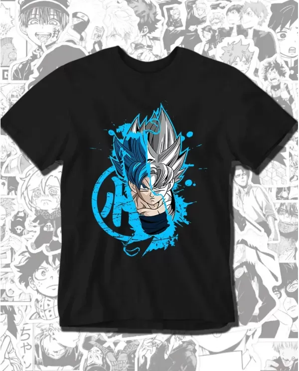 Camiseta Estampada Dragon Ball Goku SSJ Blue 02 🍜 Calidad Premium