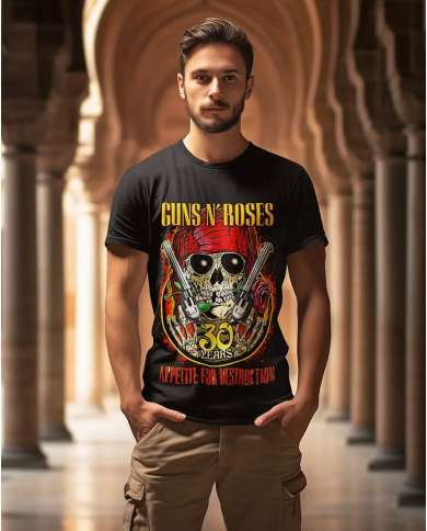 Camiseta Estampada Guns And Roses 30 Years 🤟 Calidad Premium