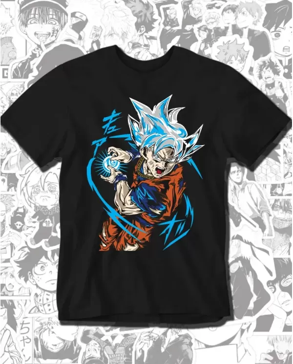 Camiseta Estampada Dragon Ball Goku SSJ Blue 01 🍜 Calidad Premium