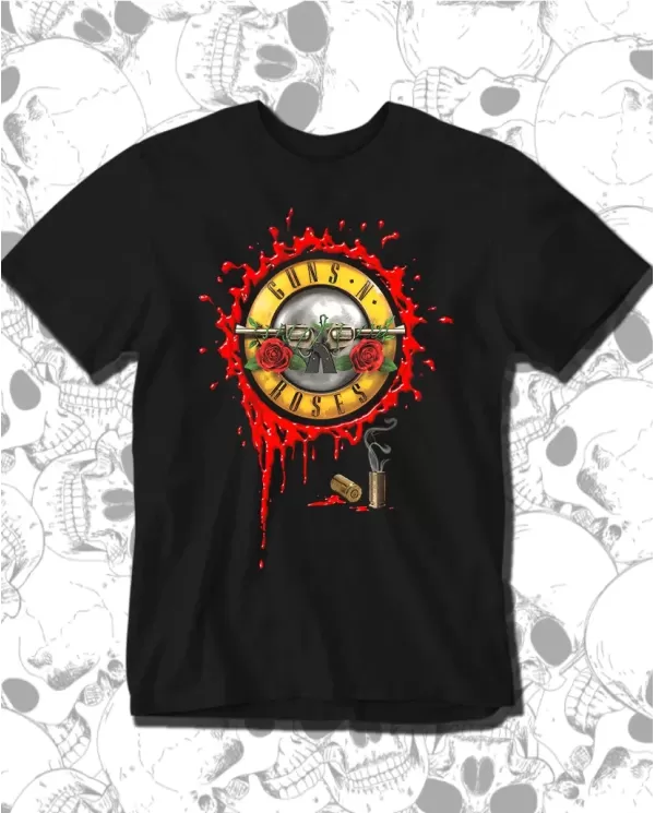 Camiseta Estampada Guns And Roses Blood 02 🤟 Calidad Premium