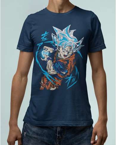 Camiseta Estampada Dragon Ball Goku SSJ Blue 01 🍜 Calidad Premium