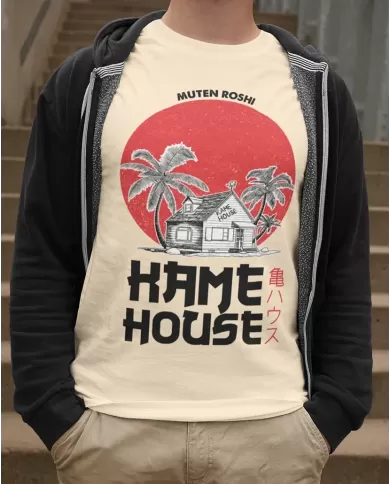 Camiseta Estampada Dragon Ball Kamehouse 🍜 Calidad Premium