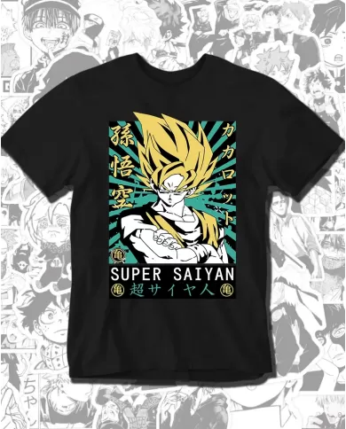 Camiseta Estampada Dragon Ball Super Saiyan 🍜 Calidad Premium