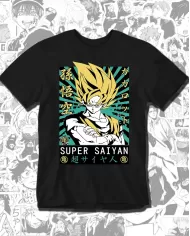 Camiseta Estampada Dragon Ball Super Saiyan 🍜 Calidad Premium