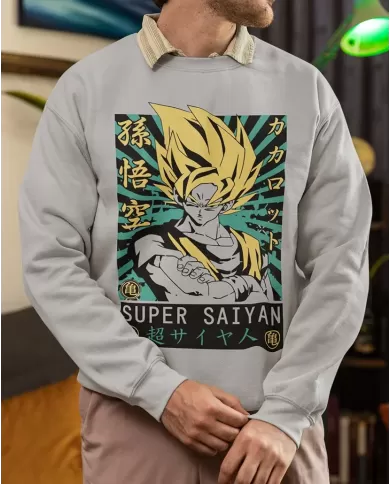 Camiseta Estampada Dragon Ball Super Saiyan 🍜 Calidad Premium