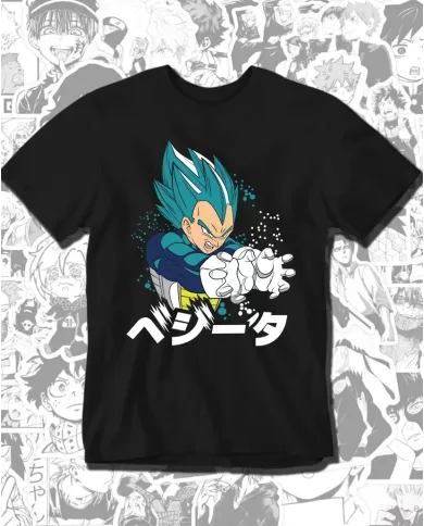 Camiseta Estampada Dragon Ball Vegeta SSJ Blue 🍜 Calidad Premium