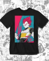 Camiseta Estampada Dragon Ball Vegeta Fase Dios 🍜 Calidad Premium