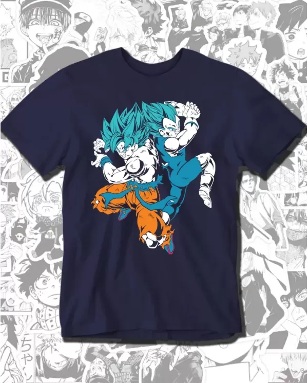 Camiseta Estampada Dragon Ball Goku Vegeta 🍜 Calidad Premium