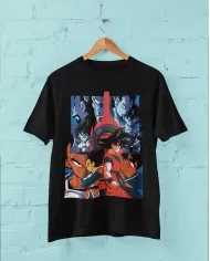 Camiseta Estampada Dragon Ball Goku Vs Vegeta 🍜 Calidad Premium