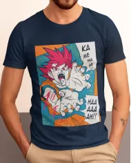 Camiseta Estampada Dragon Ball Goku Fase Dios 🍜 Calidad Premium
