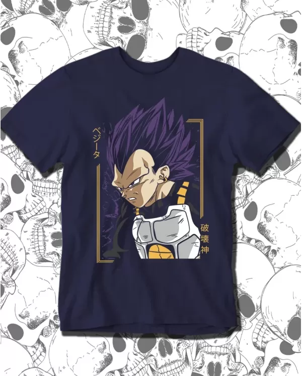 Camiseta Estampada Dragon Ball Vegeta Ultra Ego 🍜 Calidad Premium