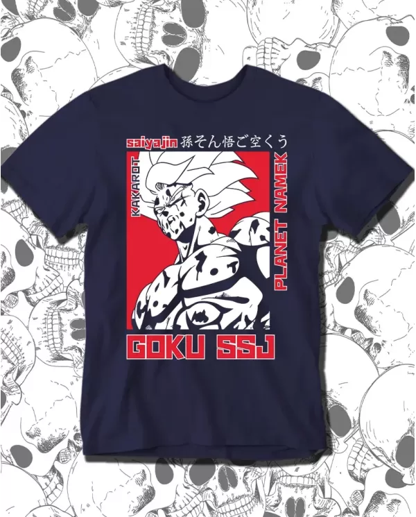 Camiseta Estampada Dragon Ball Goku SSJ 🍜 Calidad Premium