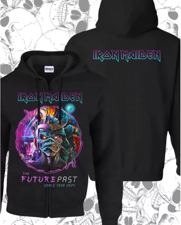 Buzo Hoodie Estampado Iron Maiden Concierto 🤟 Calidad Premium