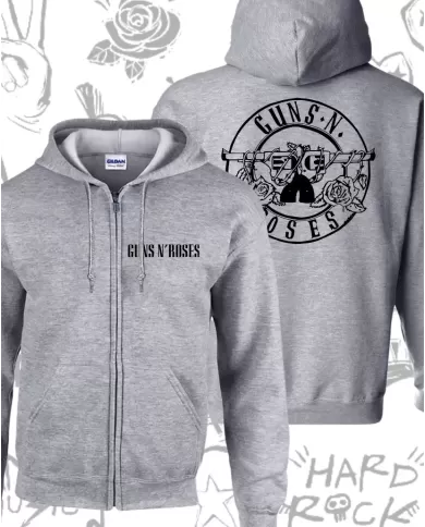 Buzo Hoodie Estampado Guns And Roses 02 🤟 Calidad Premium