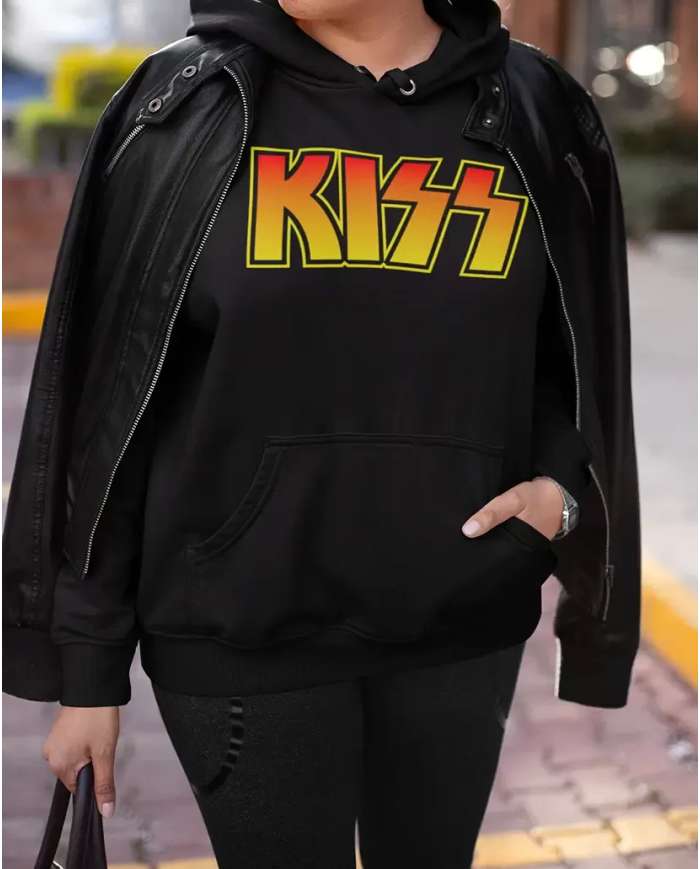 Hoodie Estampado Kiss