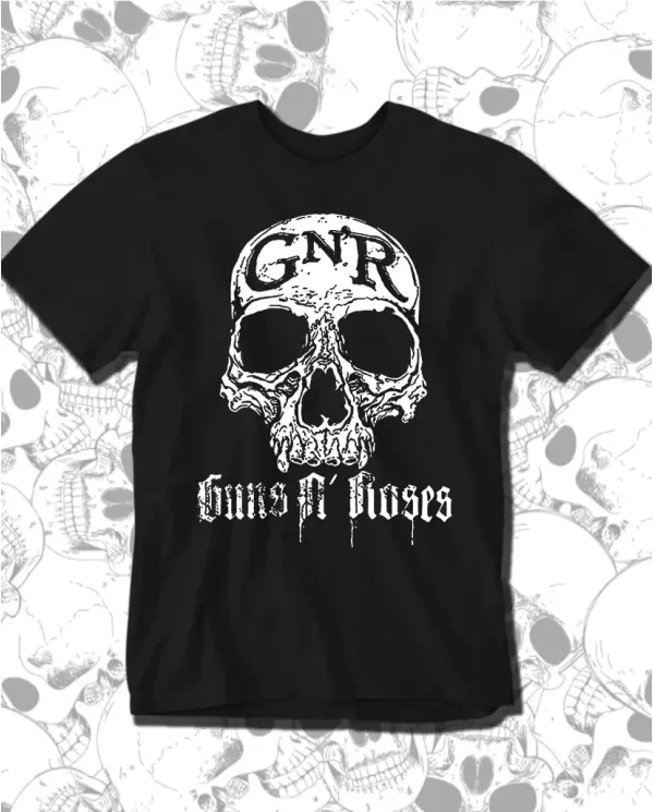 Guns And Roses Black Skull