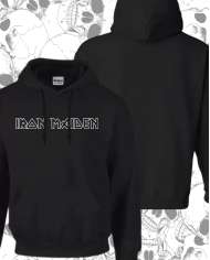 Hoodie Estampado Iron Maiden LOGO EN BLANCO