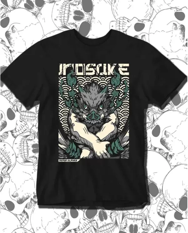 Camiseta Estampada Demon Slayer kimetsu no yaiba Inosuke 04 🍜 Calidad Premium