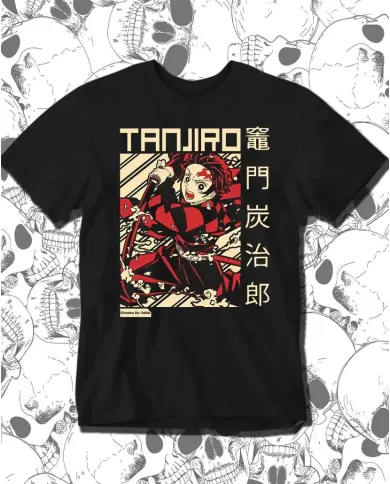 Camiseta Estampada Demon Slayer kimetsu no yaiba tanjiro 10 🍜 Calidad Premium