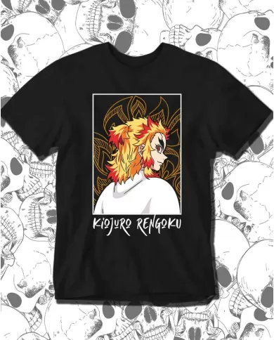 Camiseta Estampada Demon Slayer kimetsu no yaiba rengoku kyojuro 03 🍜 Calidad Premium