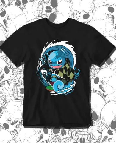 Camiseta Estampada Demon Slayer kimetsu no yaiba tanjiro Squirtle 🍜 Calidad Premium