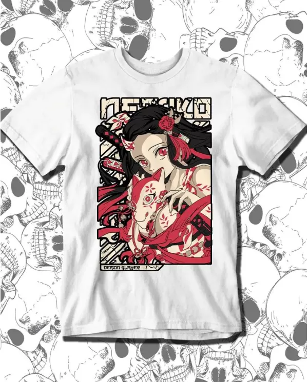 Camiseta Estampada Demon Slayer kimetsu no yaiba Nezuko 08 🍜 Calidad Premium