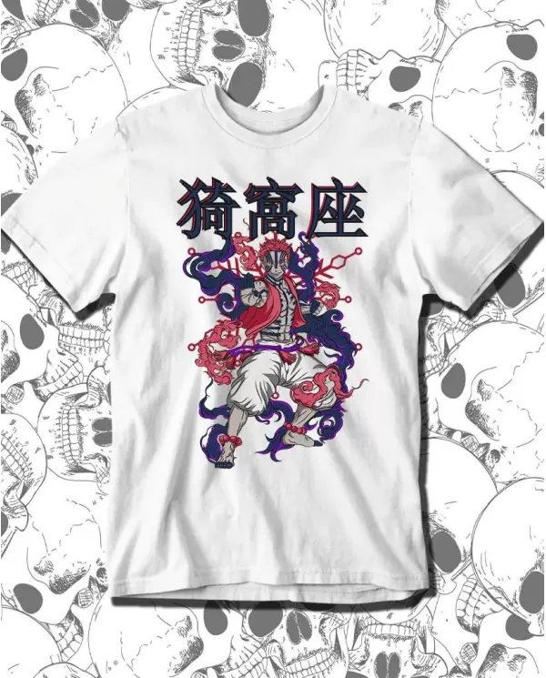 Camiseta Estampada Demon Slayer kimetsu no yaiba Akaza 02 🍜 Calidad Premium