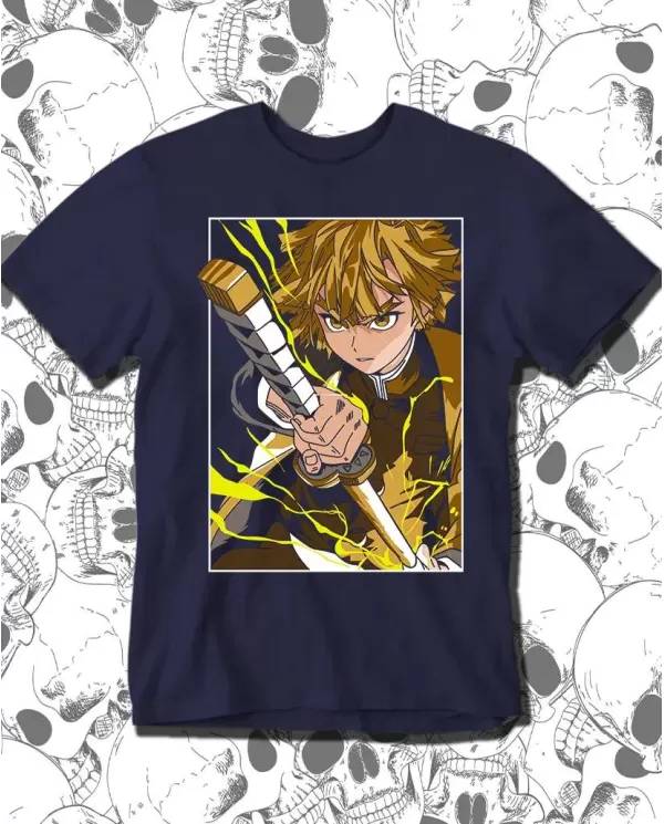 Camiseta Estampada Demon Slayer kimetsu no yaiba Zenitsu 02 🍜 Calidad Premium