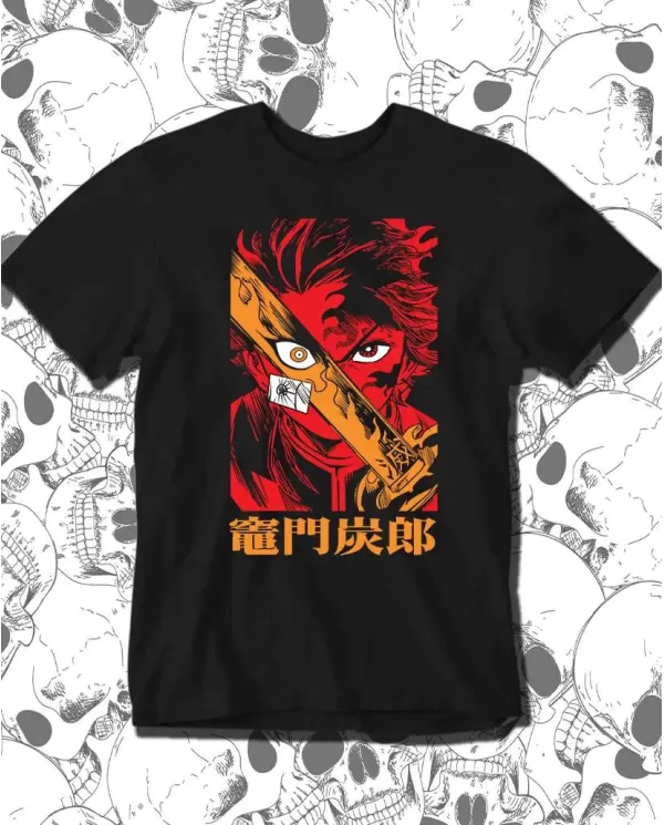 Camiseta Estampada Demon Slayer kimetsu no yaiba Tanjiro 07 🍜 Calidad Premium