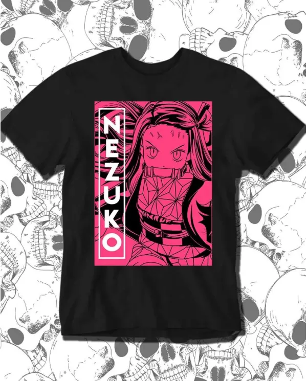 Camiseta Estampada Demon Slayer kimetsu no yaiba Nezuko 03 🍜 Calidad Premium