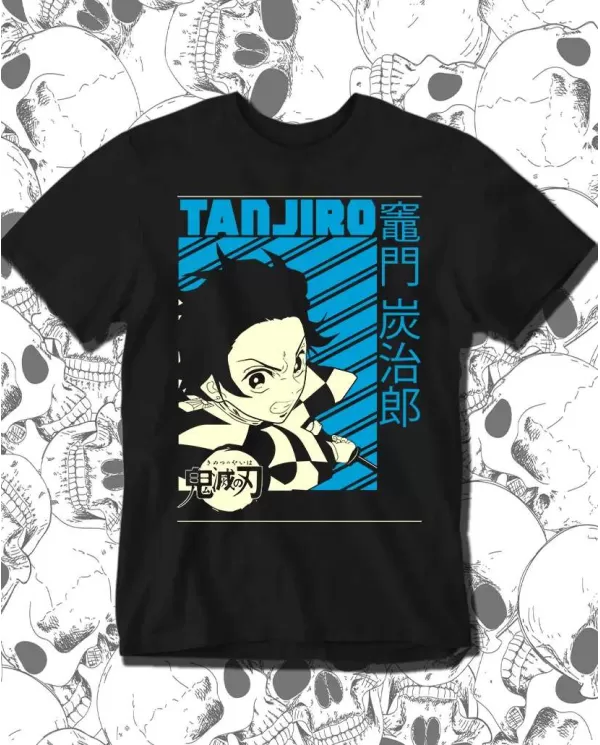 Camiseta Estampada Demon Slayer kimetsu no yaiba Tanjiro 06 🍜 Calidad Premium